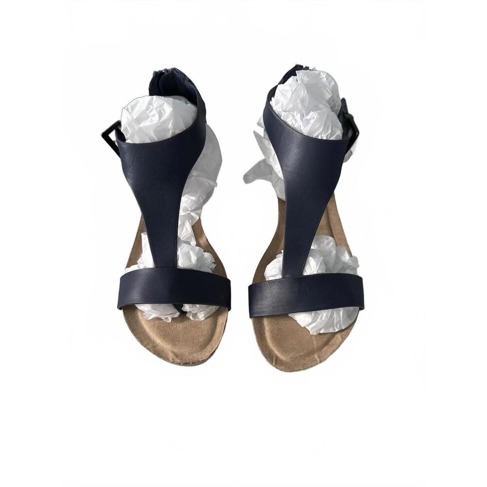 Kenneth Cole Reaction Navy Wedge Sandals Size 6M